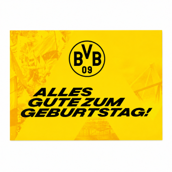 Borussia Dortmund BVB Geburtstagsgrußkarte mit Umschlag